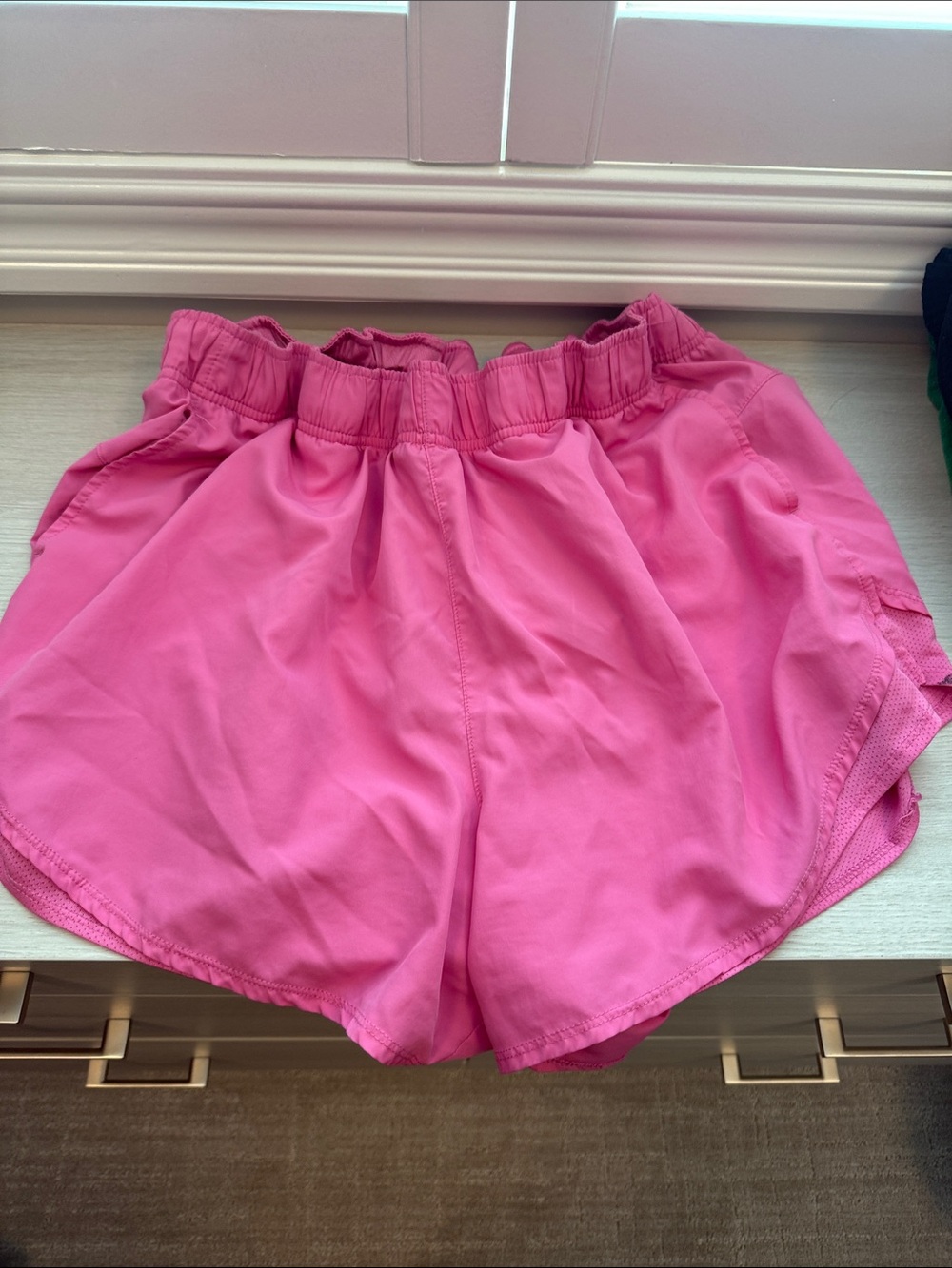 Athletic Works Hot Pink Women's Elastic Waist Athletic Shorts